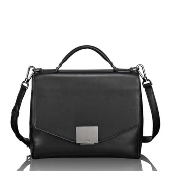 Tumi Handbags - TUMI MARIELLA THALIA BLACK LEATHER SATCHEL